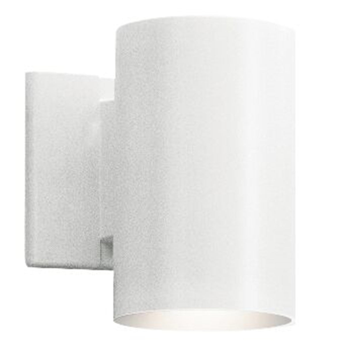 Kichler Wall Cylinder 7in 1-Light Outdoor Wall Sconce | Contemporary White Aluminum | Covered Patio & Entryway | 4.75 x 7 x 7 in | Model 9234WH