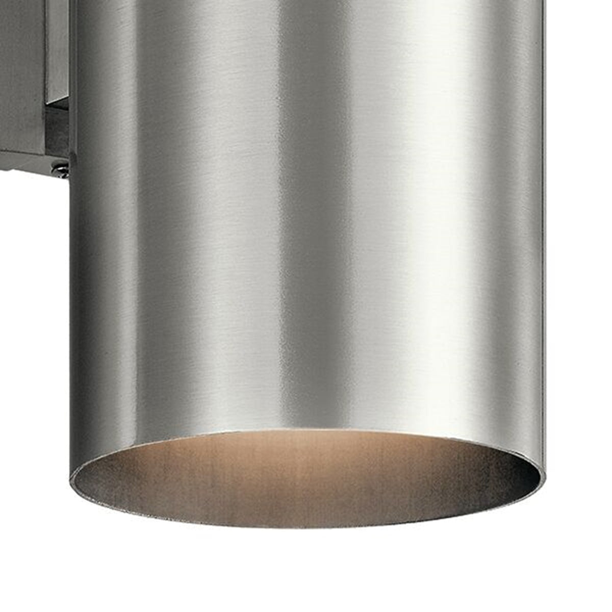 Kichler 9246BA 15in 2-Light Outdoor Wall Sconce | Contemporary Brushed Aluminum | Covered Patio & Entryway | 6 x 15 x 8.5 in | Model 9246BA