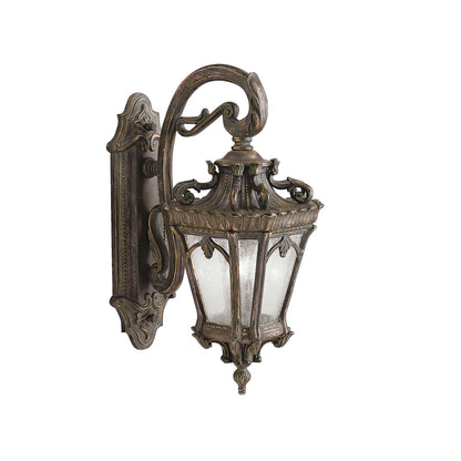Kichler Tournai 24in 2-Light Outdoor Wall Sconce | Londonderry Clear Seeded Glass | Covered Patios & Entryways | 10 x 24 in | Model 9357LD