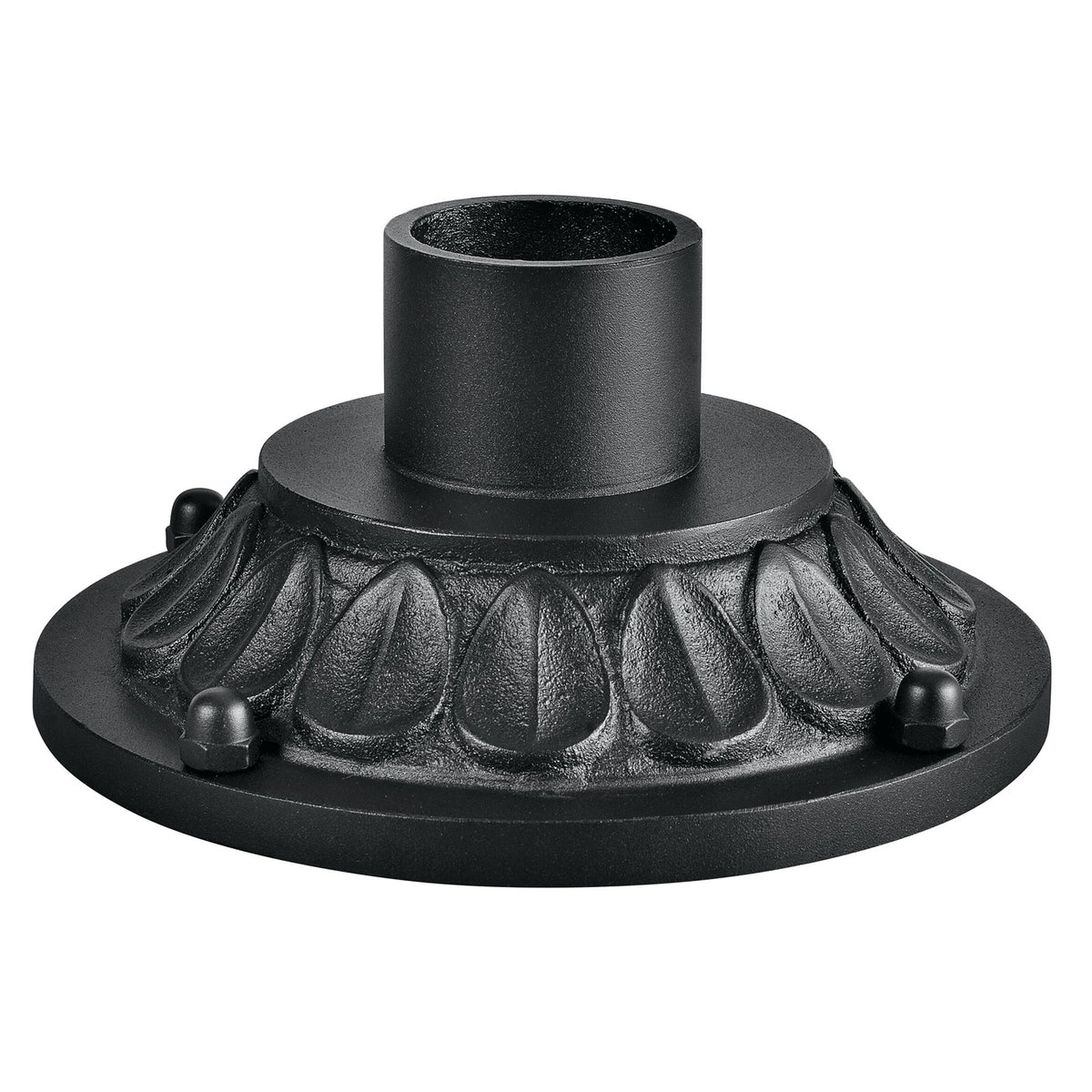 Kichler Accessory 10in Outdoor Pier Mount | Textured Black Cast Aluminum | Entryway & Patio Post Light | 10 x 5 in | Model 9540BKT