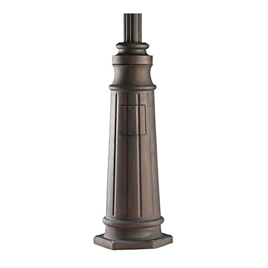Kichler 3x96in Cast Aluminum Outdoor Post | Black Finish | Post Light Support for Driveway & Garden | 13 x 96 in | Model 9542BK
