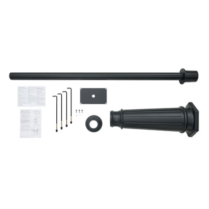 Kichler 3x96in Cast Aluminum Outdoor Post | Black Finish | Post Light Support for Driveway & Garden | 13 x 96 in | Model 9542BK