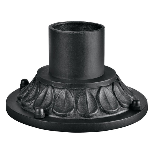 Kichler Pier Mount 10in | Textured Black Sand Cast Aluminum | Outdoor Post Base & Entryway | 10 x 5.75 in | Model 9549BKT