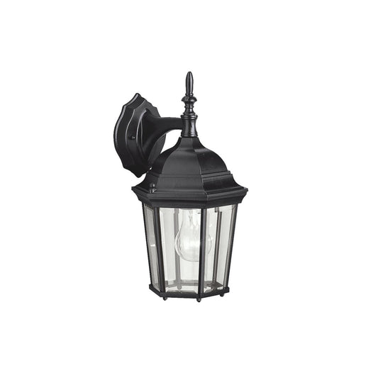 Kichler Madison 1-Light Outdoor Wall Lantern | Traditional Black Cast Aluminum | Entryway & Patio | Model 9650BK