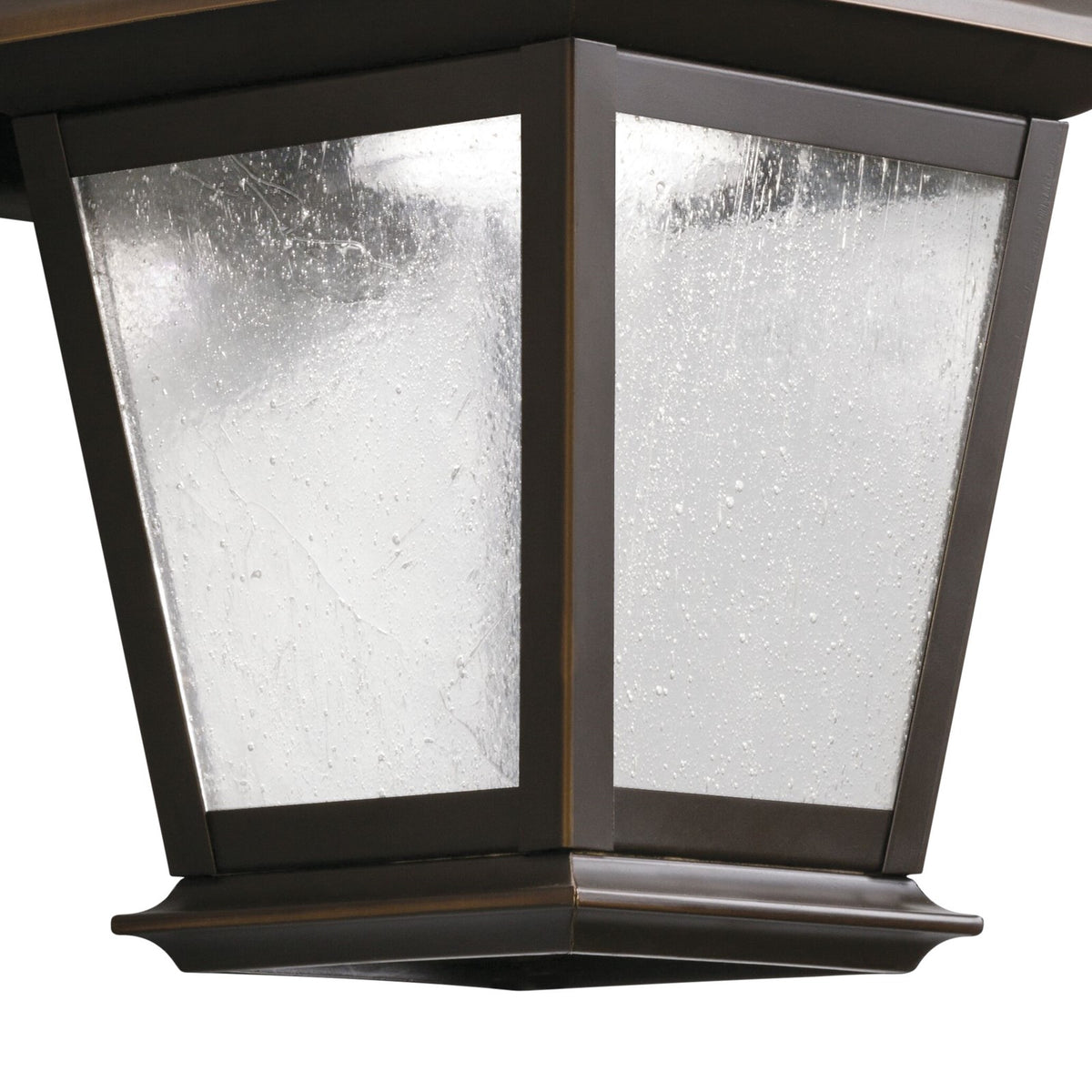 Kichler Mt Vernon Outdr Wall 1Lt LED 5.5x12.5", Olde Brz, Clear Seed