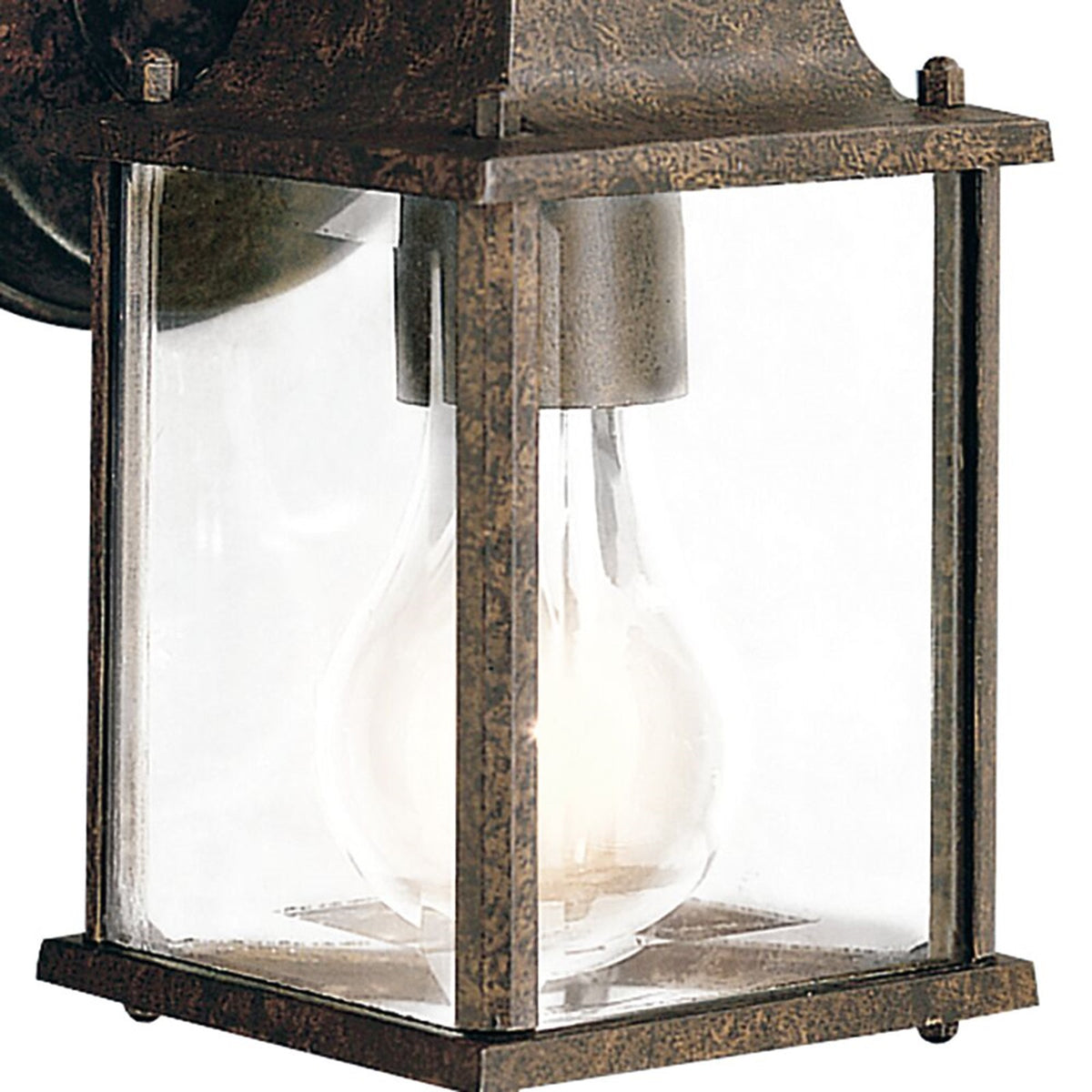 Kichler Barrie 8in 1-Light Outdoor Wall Sconce | Traditional Tannery Bronze and Clear Beveled Glass | Covered Patio & Entryway | Model 9794TZ