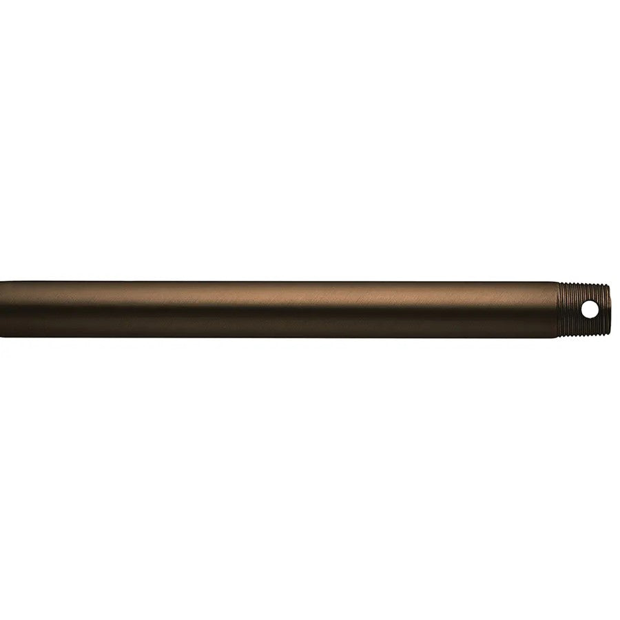 Kichler Accessory 18in Single Threaded Ceiling Fan Downrod | Steel Heritage Brushed Bronze | Standard Ceilings & Low Profile | Model C2604-HBB