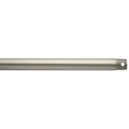 Kichler 18in Single Threaded Ceiling Fan Downrod | Brushed Nickel Steel | Ceiling Fan Accessory | 18 in Length | Model C2604-NI