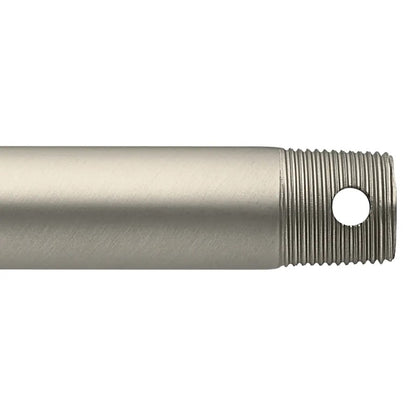 Kichler Accessory 24in Single Threaded Ceiling Fan Downrod | Brushed Nickel Steel | Ceiling Fan Extension | 24 in | Model C2605-NI