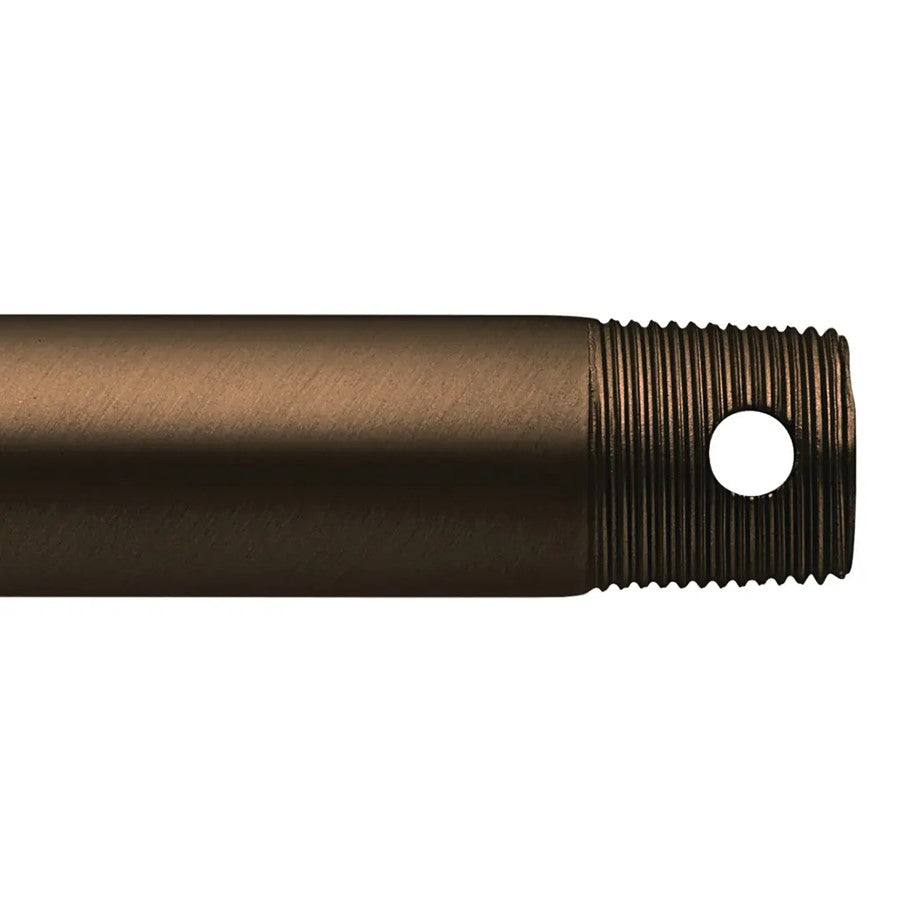 Kichler Accessory 36in Single Threaded Ceiling Fan Downrod | Heritage Brushed Bronze Steel | High Ceilings & Vaulted Rooms | 36 in L | Model C2606-HBB