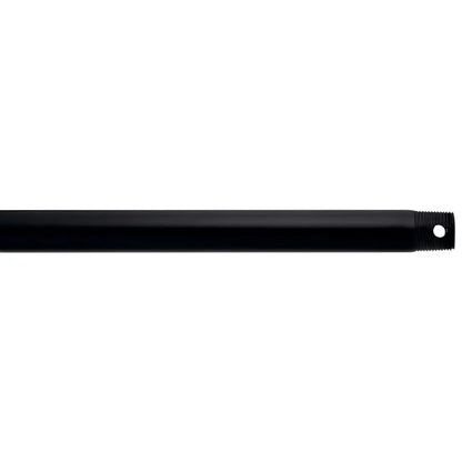 Kichler Accessory 48in Single Threaded Ceiling Fan Downrod | Matte Black Steel | Standard Ceiling Fan Installation | 48 in L | Model C2607-BK