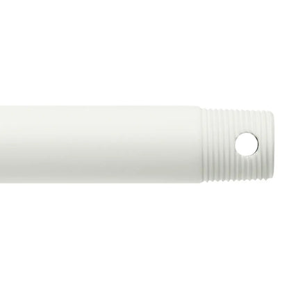Kichler Accessory 60in Single Threaded Ceiling Fan Downrod | Matte White Steel | High Ceilings & Sloped Rooms | 60 in L | Model C2608-MWH