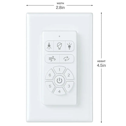 Kichler DC Full Function Handheld Remote Control | Plastic Remote | Living Room & Bedroom Fan Control | 4.5 x 2.8 x 0.7 in | Model C2670
