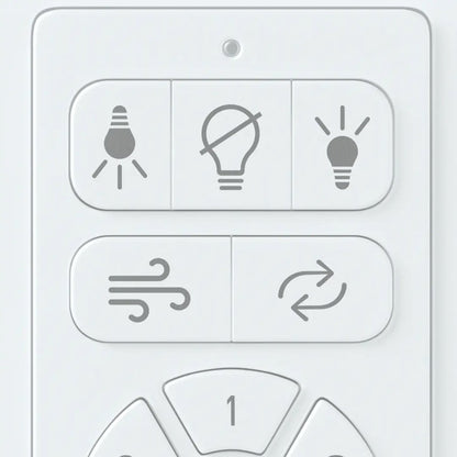 Kichler DC Full Function Wall Control | Plastic Wall Control | Living Room & Bedroom Fan Control | 4.5 x 2.8 x 1.8 in | Model C2672
