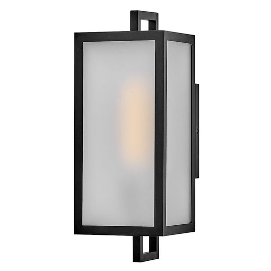 Lark Halden 1 Light Small Outdoor Wall Mount Lantern, Black/Etched - 82070BK