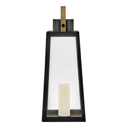 Lark Hugh Light Outdoor Large Decorative Lantern, Black/Clear