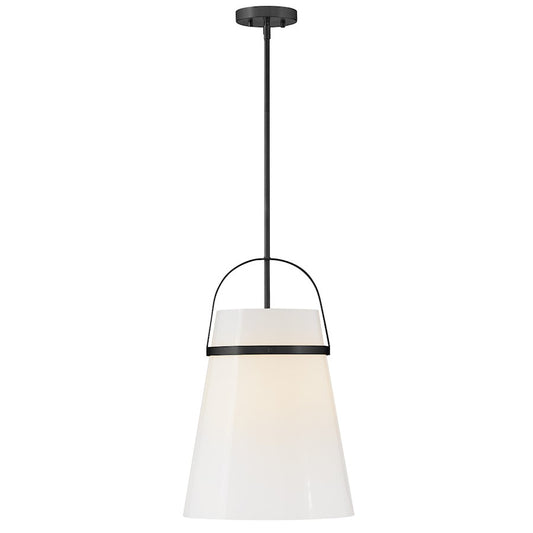 Lark Tori 1 Light 14" Pendant, Black/Cased Opal - 83054BK