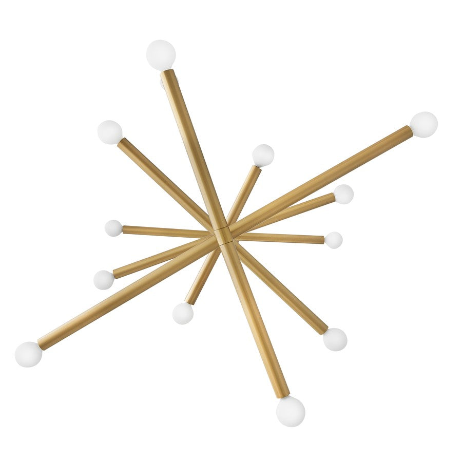 Lark Millie 14 Light Large Multi Tier Chandelier, Lacquered Brass