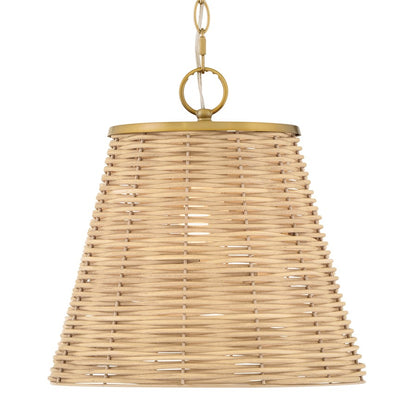 Lark Brynn 1 Light 14" Pendant, Lacquered Brass