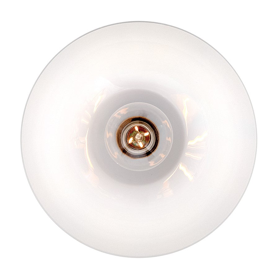 Lark Stu 1 Light Small Flush Mount, Lacquered Brass/Cased Opal
