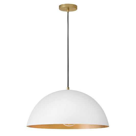 Lark Lou 1 Light Large Pendant, Matte White - 83304MW
