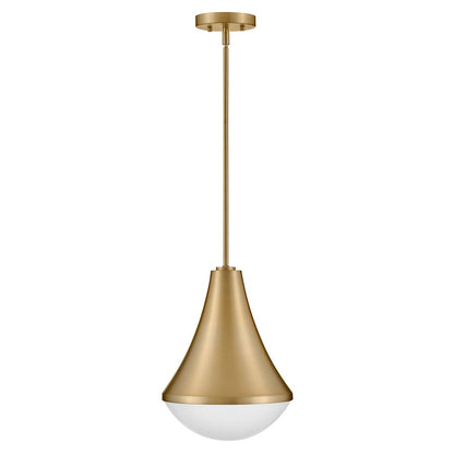 Lark Haddie 1 Light Small Pendant, Lacquered Brass/Cased Opal - 83417LCB