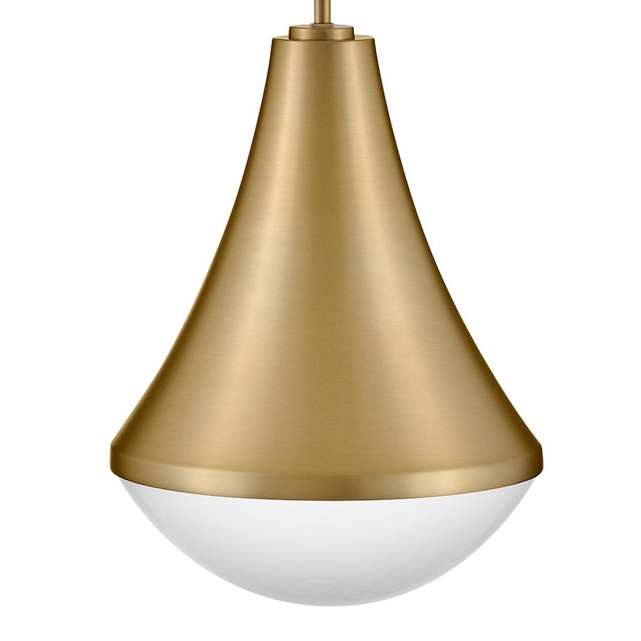 1 Light Small Pendant, Lacquered Brass