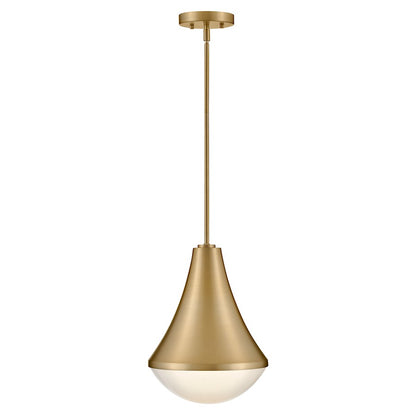 1 Light Small Pendant, Lacquered Brass