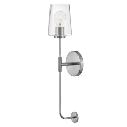 1 Light Tall Wall Sconce Clear