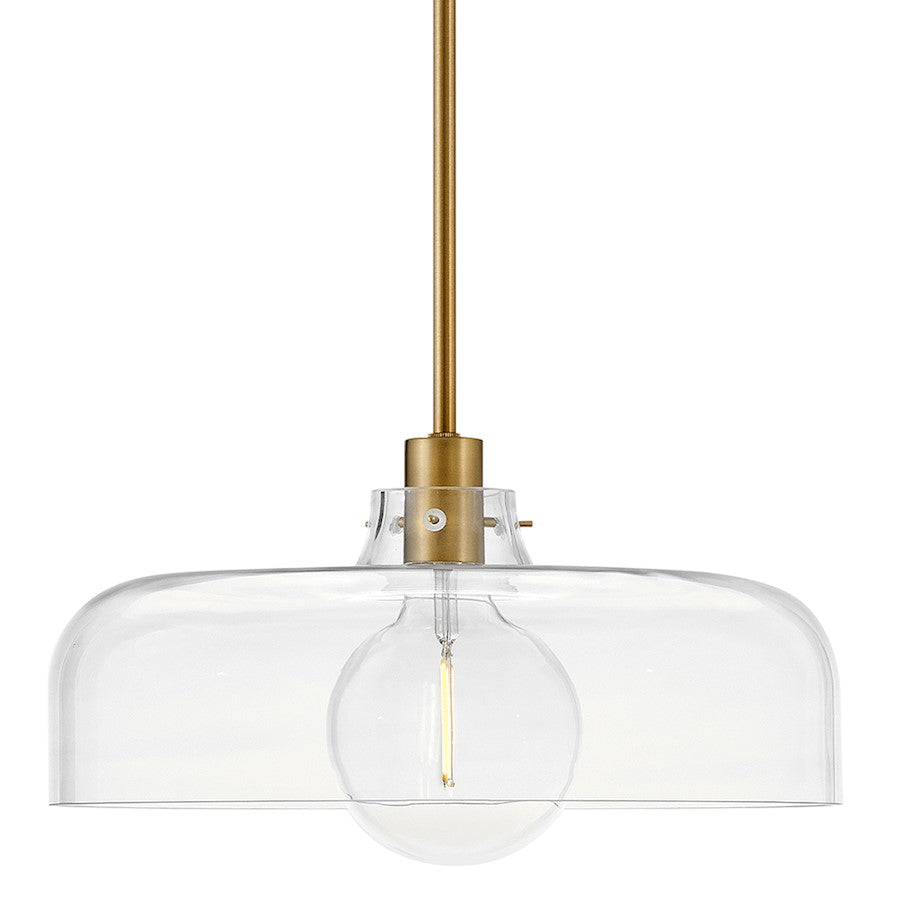 1 Light Medium Pendant, Lacquered Brass