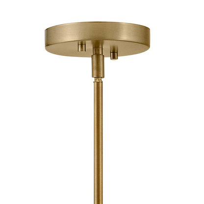 1 Light Medium Pendant, Lacquered Brass