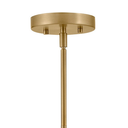 1 Light Medium Pendant, Lacquered Brass