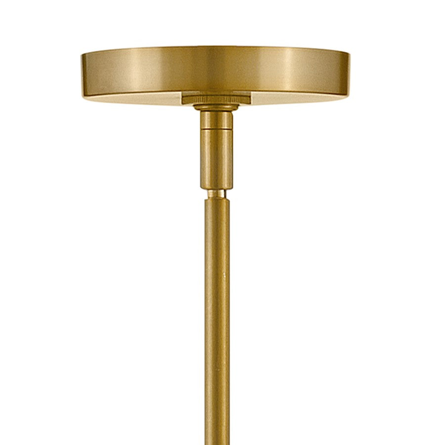 1 Light Small Pendant, Lacquered Brass