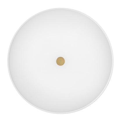 Lark Tess 2 Light Medium Flush Mount, Lacquered Brass/Etched