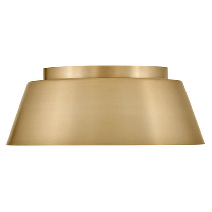 Lark Tess 2 Light Medium Flush Mount, Lacquered Brass/Etched