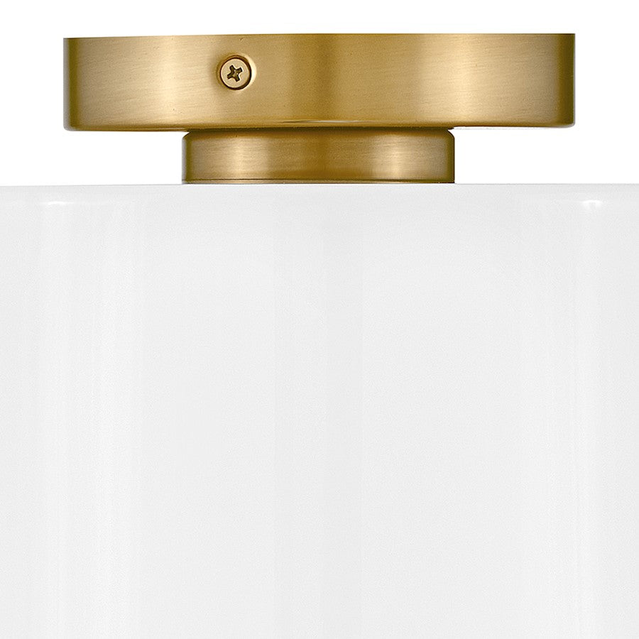 Lark Pippa 1 Light Extra Small Flush Mount, Brass/Cased Opal