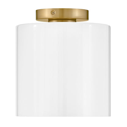 Lark Pippa 1 Light Extra Small Flush Mount, Brass/Cased Opal