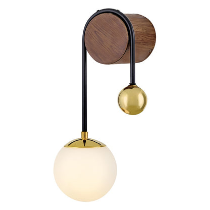 Lark Auggie 1 Light 10" Sconce, Bright Brass/Etched Opal - 83570BBR