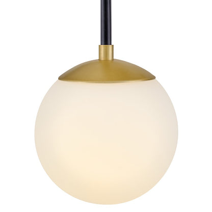 Lark Auggie 1 Light 10" Sconce, Black/Etched Opal