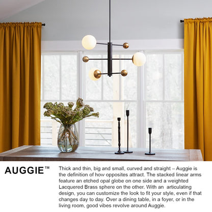 3 Light Medium Chandelier, Black