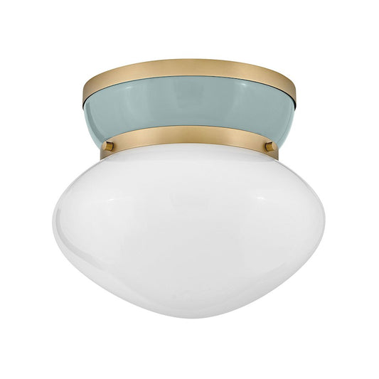 Lark Lucy 1 Light Small Flush Mount, Lacquered Brass/Cased Opal - 83601LCB-SF