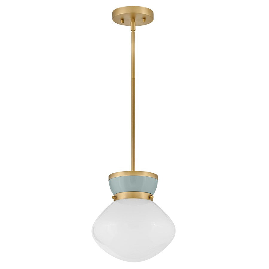 1 Light Small Pendant, Lacquered Brass