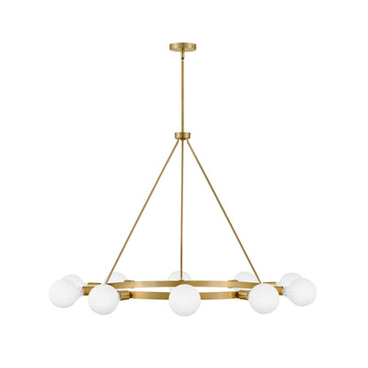 Lark Orla 10 Light Large Single Tier Chandelier, Lacquered Brass - 83610LCB
