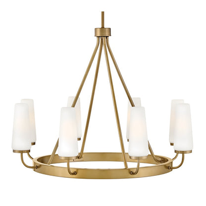 Lark Selma 8 Light Medium Single Tier Chandelier, Gold/Etched Opal