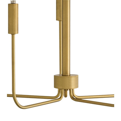 Lark Austen 5 Light 28" Single Tier Chandelier, Lacquered Brass