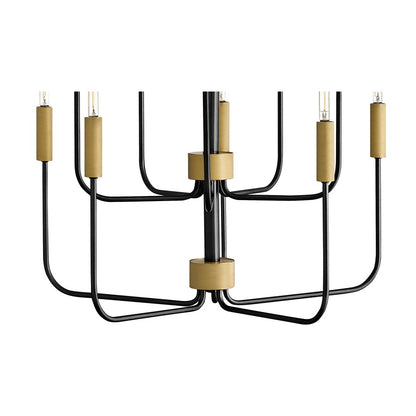 Lark Austen 10 Light 30" Multi Tier Chandelier, Black