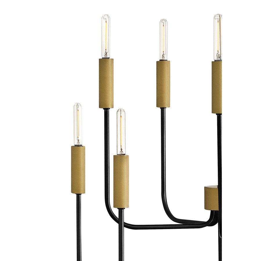 Lark Austen 10 Light 30" Multi Tier Chandelier, Black