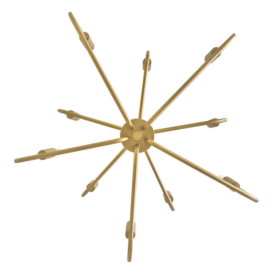 Lark Austen 10 Light 30" Multi Tier Chandelier, Lacquered Brass