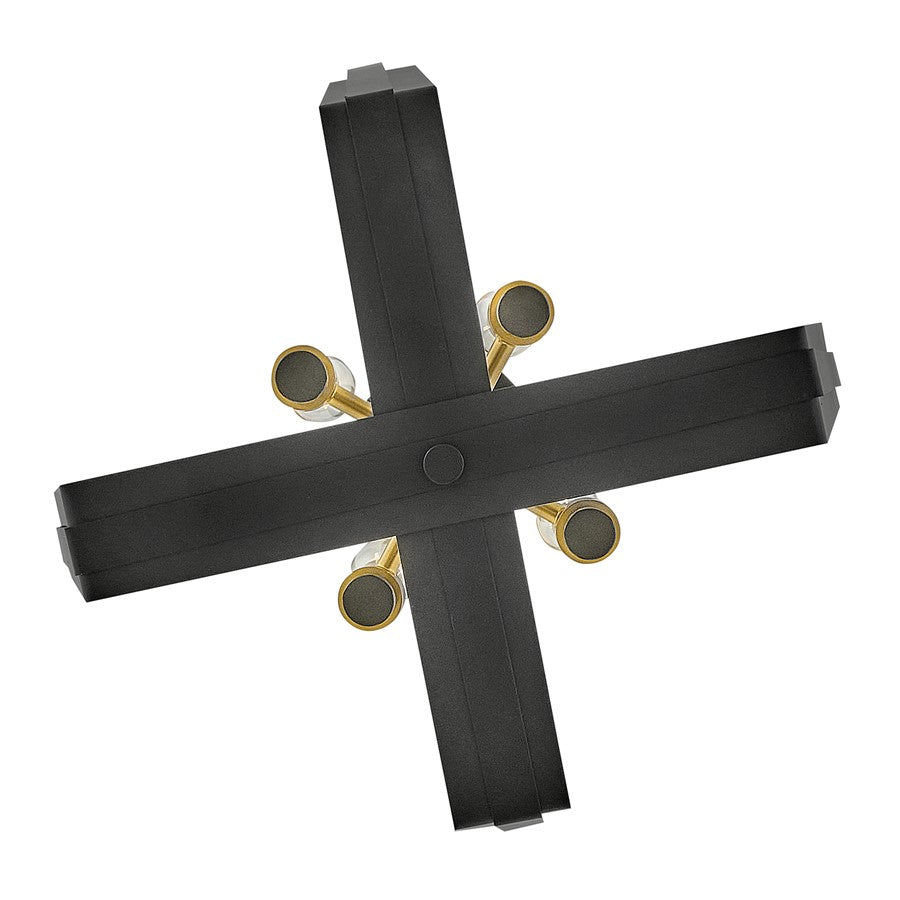 Lark Sammi 4 Light Large Pendant, Black