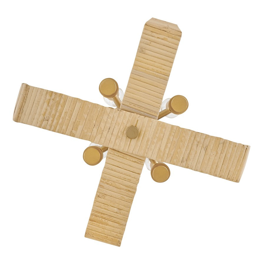 Lark Sammi 4 Light Large Pendant, Lacquered Brass